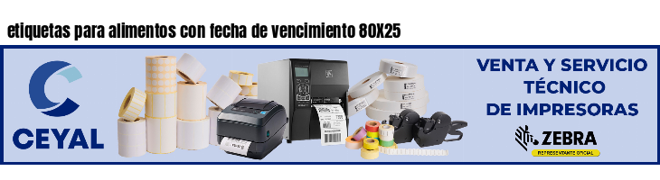 etiquetas para alimentos con fecha de vencimiento 80X25