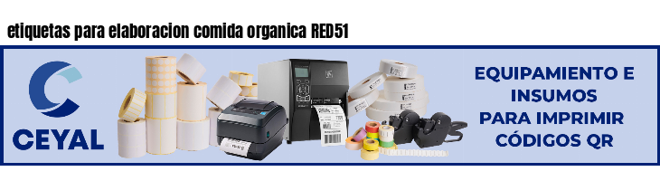 etiquetas para elaboracion comida organica RED51