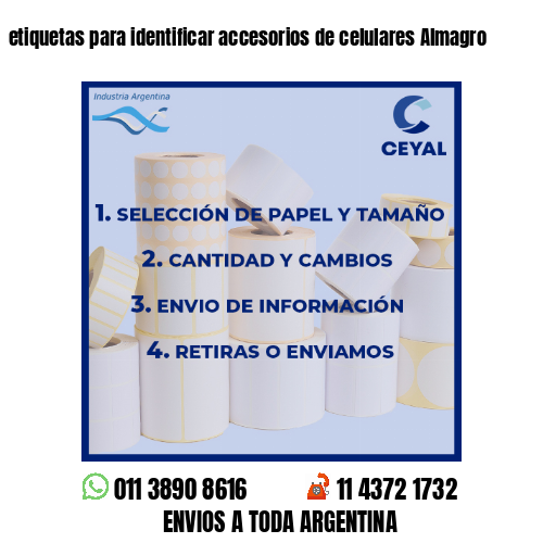 etiquetas para identificar accesorios de celulares Almagro