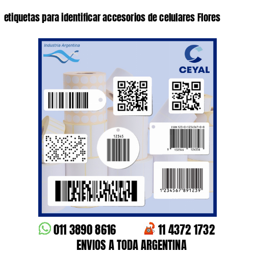etiquetas para identificar accesorios de celulares Flores