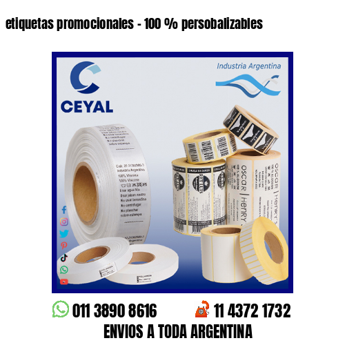 etiquetas promocionales – 100 % persobalizables