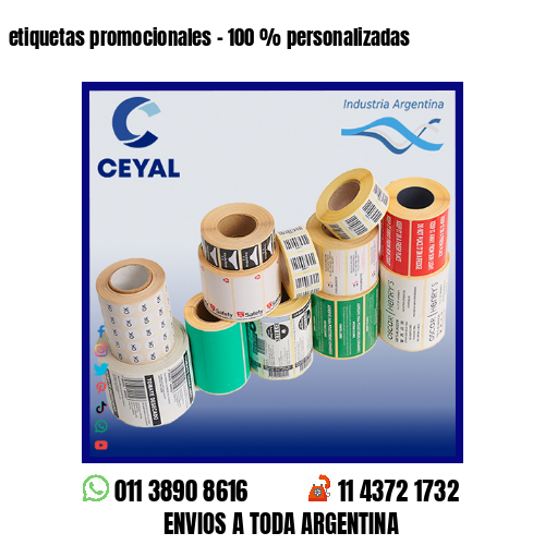 etiquetas promocionales – 100 % personalizadas