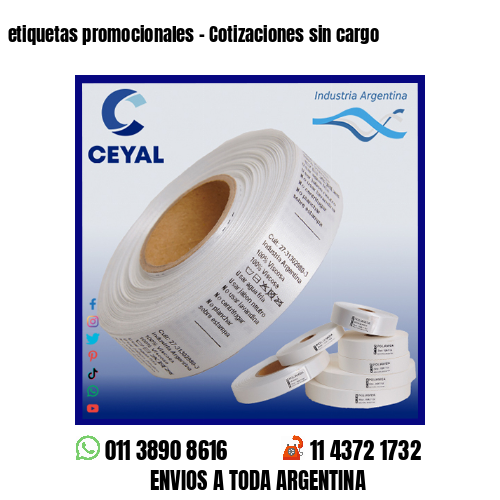 etiquetas promocionales – Cotizaciones sin cargo