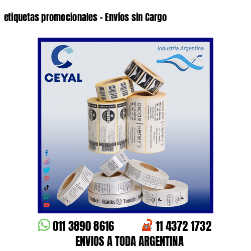 etiquetas promocionales – Envíos sin Cargo