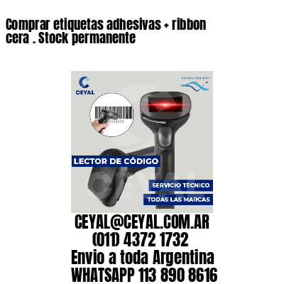 Comprar etiquetas adhesivas   ribbon cera . Stock permanente