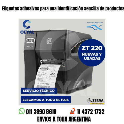 Etiquetas adhesivas para una identificación sencilla de productos.