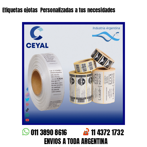 Etiquetas ojotas  Personalizadas a tus necesidades