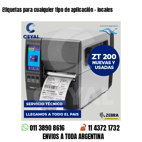 Etiquetas para cualquier tipo de aplicación – locales