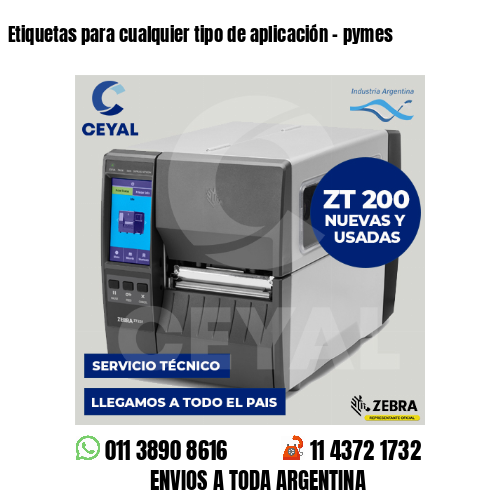 Etiquetas para cualquier tipo de aplicación – pymes