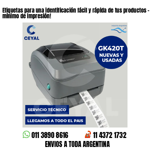 Etiquetas para una identificación fácil y rápida de tus productos – Sin mínimo de impresión!