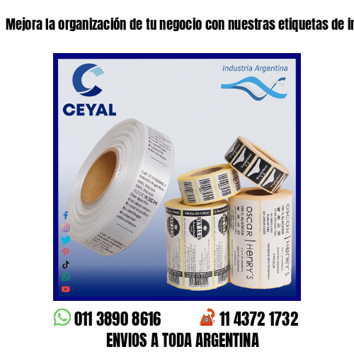 Mejora la organización de tu negocio con nuestras etiquetas de inventario .