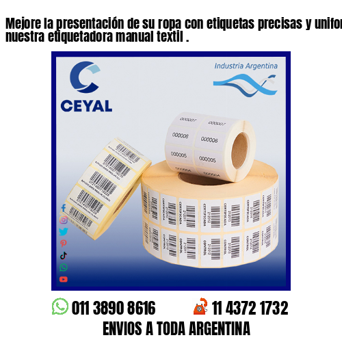 Mejore la presentación de su ropa con etiquetas precisas y uniformes gracias a nuestra etiquetadora manual textil .