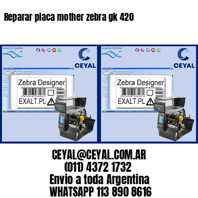 Reparar placa mother zebra gk 420