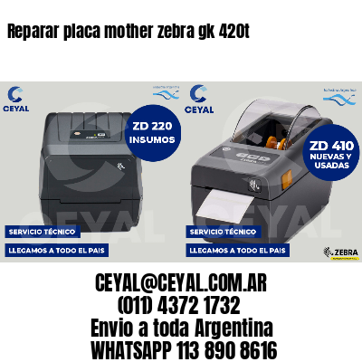 Reparar placa mother zebra gk 420t