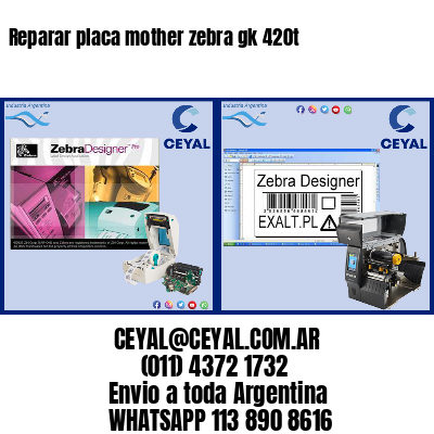 Reparar placa mother zebra gk 420t