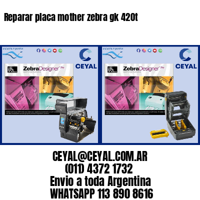 Reparar placa mother zebra gk 420t