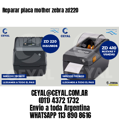 Reparar placa mother zebra zd220
