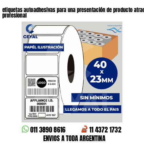etiquetas autoadhesivas para una presentación de producto atractiva y profesional