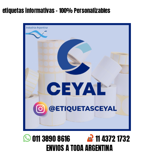 etiquetas informativas - 100% Personalizables