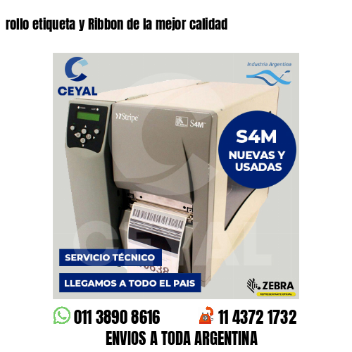rollo etiqueta y Ribbon de la mejor calidad