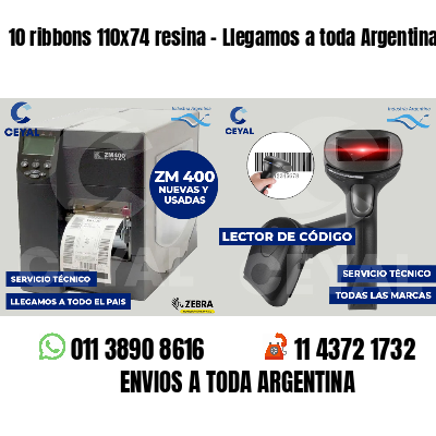 10 ribbons 110x74 resina - Llegamos a toda Argentina