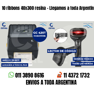 10 ribbons 40x300 resina - Llegamos a toda Argentina