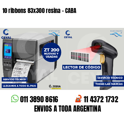 10 ribbons 83x300 resina - CABA