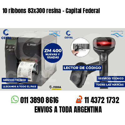 10 ribbons 83x300 resina - Capital Federal