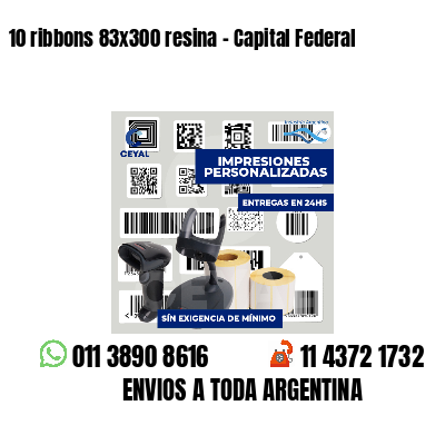 10 ribbons 83x300 resina - Capital Federal