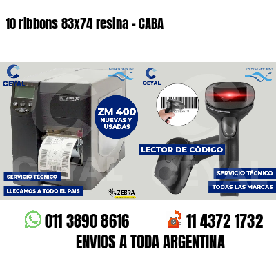 10 ribbons 83x74 resina - CABA