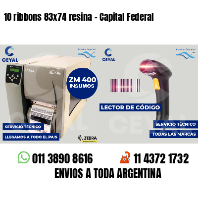 10 ribbons 83x74 resina - Capital Federal