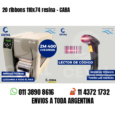 20 ribbons 110x74 resina - CABA