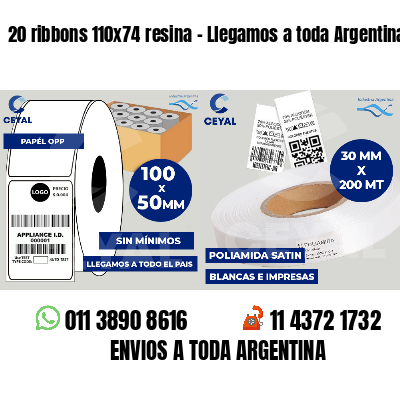 20 ribbons 110x74 resina - Llegamos a toda Argentina