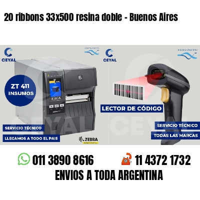 20 ribbons 33x500 resina doble - Buenos Aires