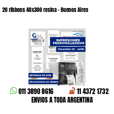20 ribbons 40x300 resina - Buenos Aires