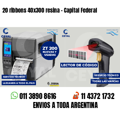 20 ribbons 40x300 resina - Capital Federal