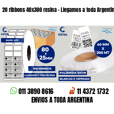 20 ribbons 40x300 resina - Llegamos a toda Argentina