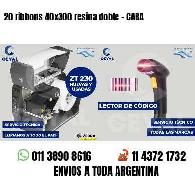 20 ribbons 40x300 resina doble - CABA