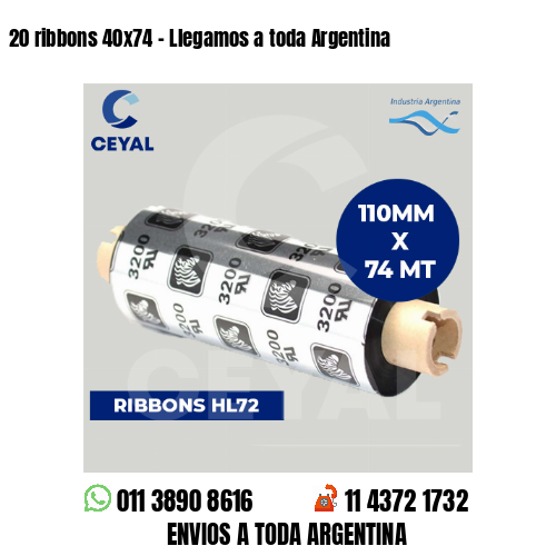 20 ribbons 40×74 – Llegamos a toda Argentina