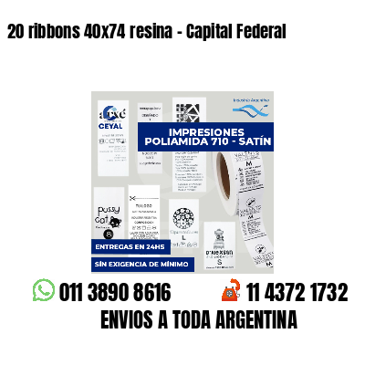 20 ribbons 40x74 resina - Capital Federal