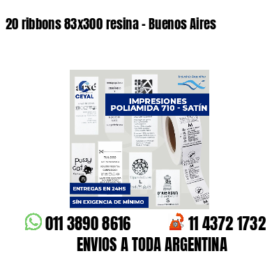 20 ribbons 83x300 resina - Buenos Aires