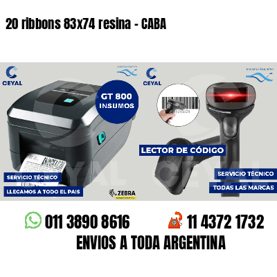 20 ribbons 83x74 resina - CABA