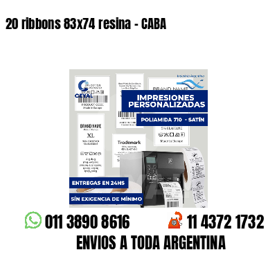 20 ribbons 83x74 resina - CABA