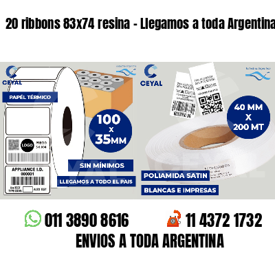 20 ribbons 83x74 resina - Llegamos a toda Argentina