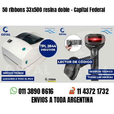 50 ribbons 33x500 resina doble - Capital Federal