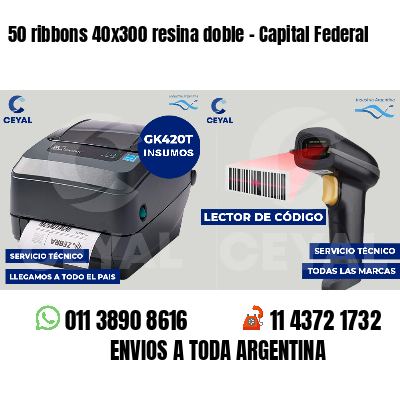 50 ribbons 40x300 resina doble - Capital Federal