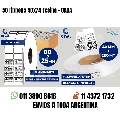 50 ribbons 40x74 resina - CABA