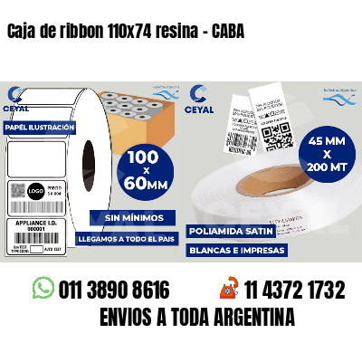 Caja de ribbon 110x74 resina - CABA