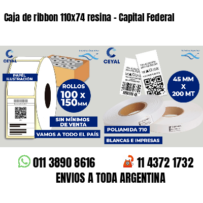 Caja de ribbon 110x74 resina - Capital Federal