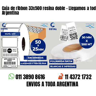 Caja de ribbon 33x500 resina doble - Llegamos a toda Argentina